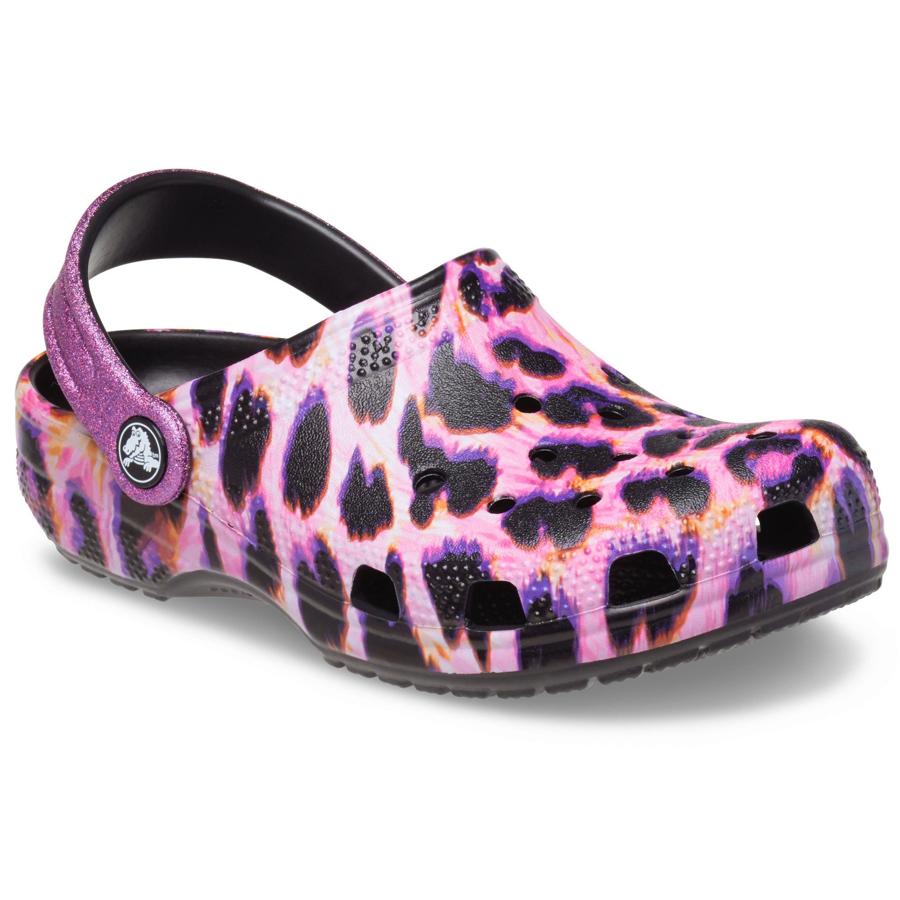 NU 21% KORTING: Crocs Pantoffels Classic Animal Print Clog K met leopatroon