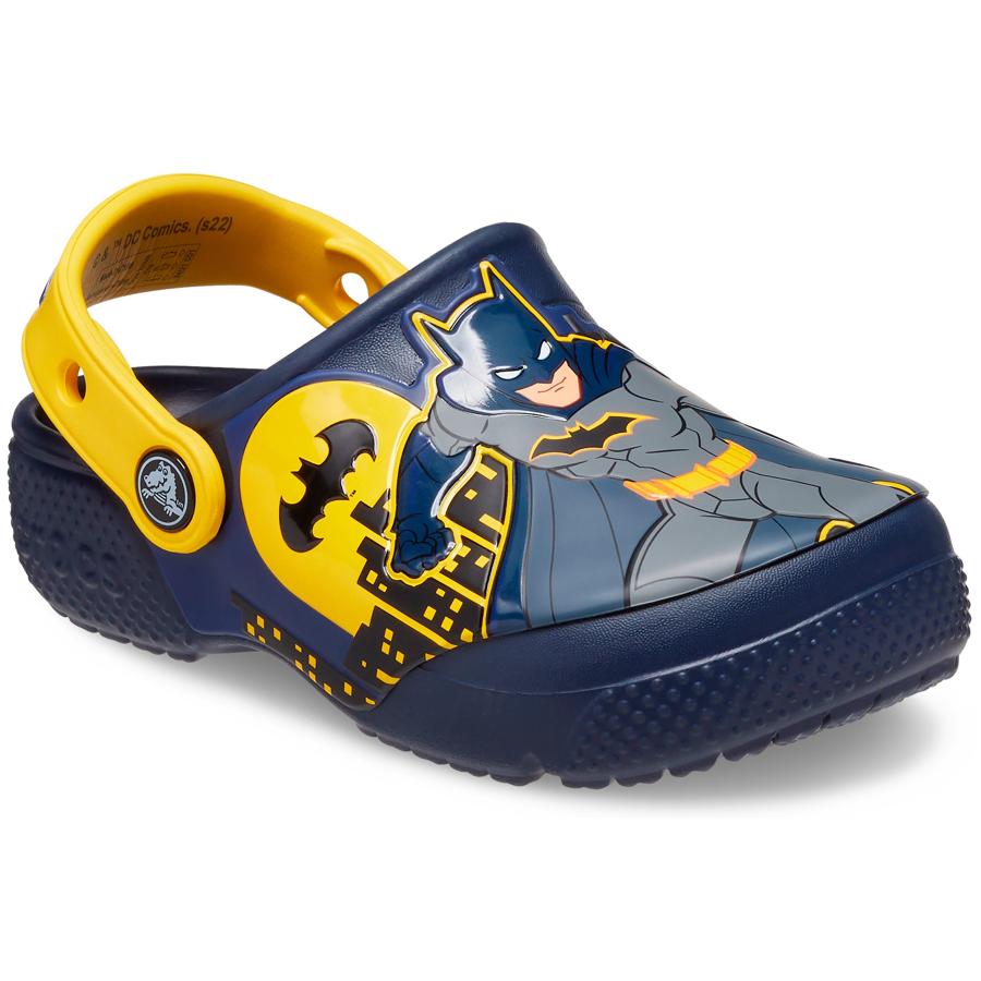 NU 21% KORTING: Crocs Pantoffels FL Batman Patch Clog K met hielriempje