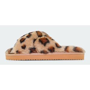 NU 21% KORTING: Flip Flop Pantoffels Cross*fur leo 2 in een trendy luipaard-look