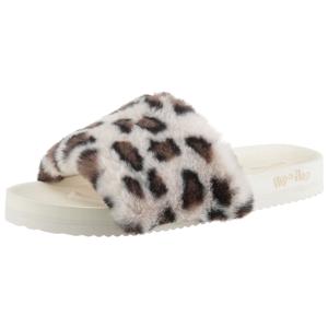 NU 21% KORTING: Flip Flop Pantoffels Pool*leo fur in luipaard-look