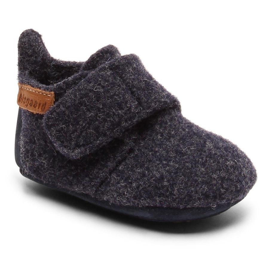 NU 21% KORTING: Bisgaard Pantoffels Bisgaard Baby Wool met klittenbandsluiting