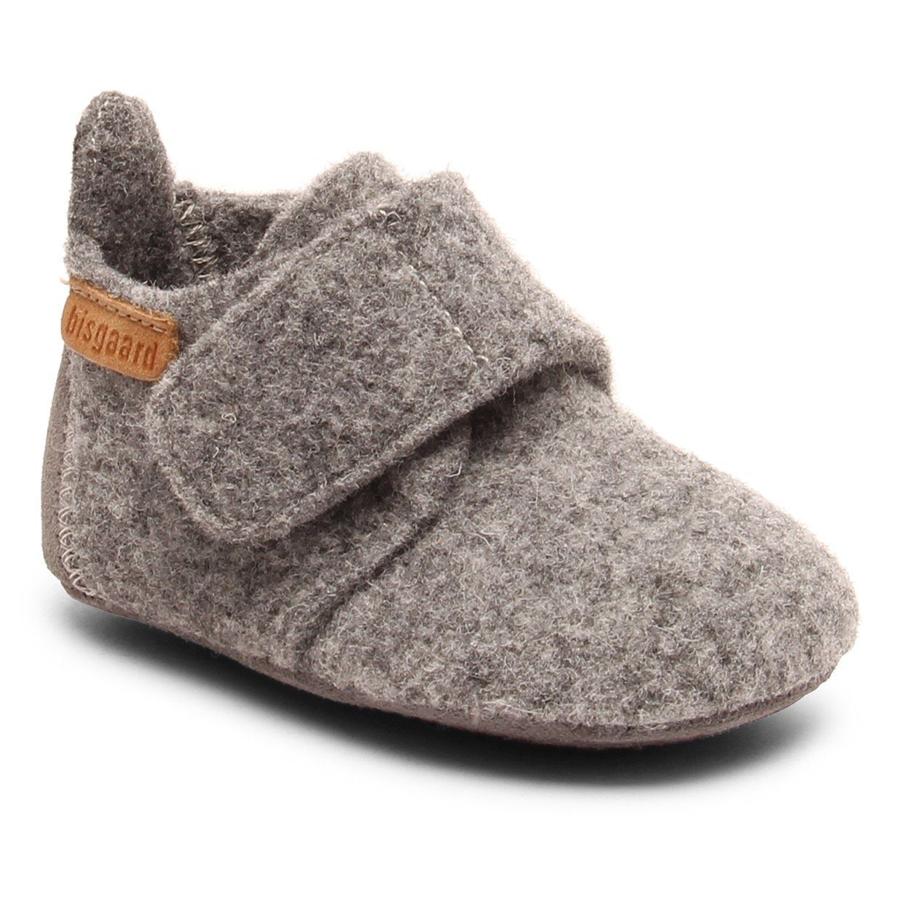 NU 21% KORTING: Bisgaard Pantoffels Bisgaard Baby Wool met klittenbandsluiting