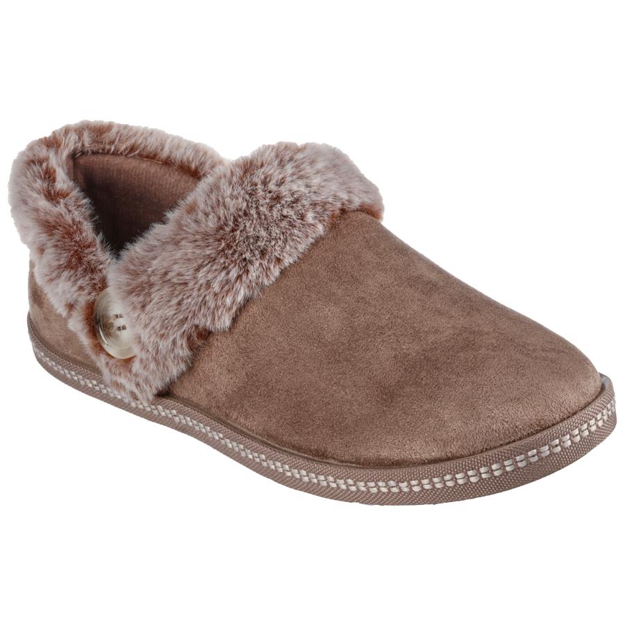 NU 21% KORTING: Skechers Pantoffels COZY CAMPFIRE FRESH TOAST met imitatiebontkraag