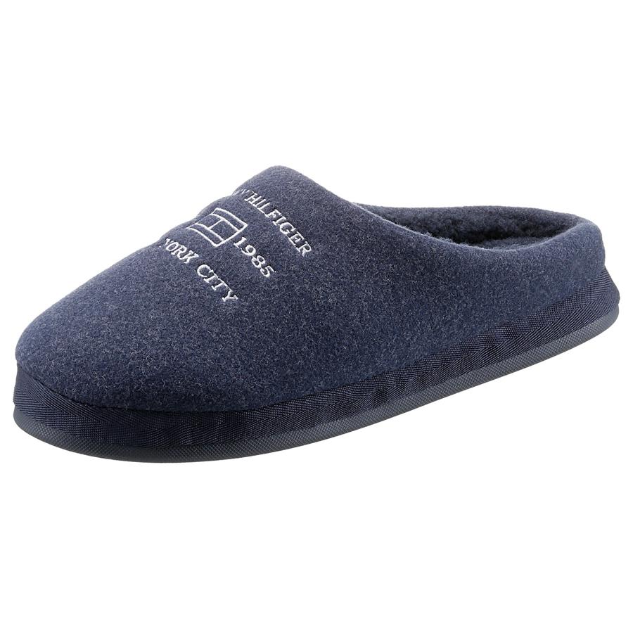 NU 21% KORTING: Tommy Hilfiger Pantoffels HILFIGER FELT HOMESLIPPER met geborduurd logo