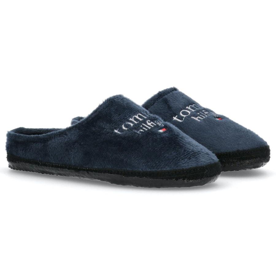 NU 21% KORTING: Tommy Hilfiger Pantoffels INDOOR SLIPPER GREY met geborduurd logo