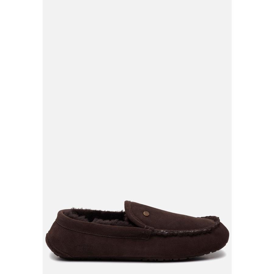 Warmbat Warmbat Pantoffel donkerbruin Suede