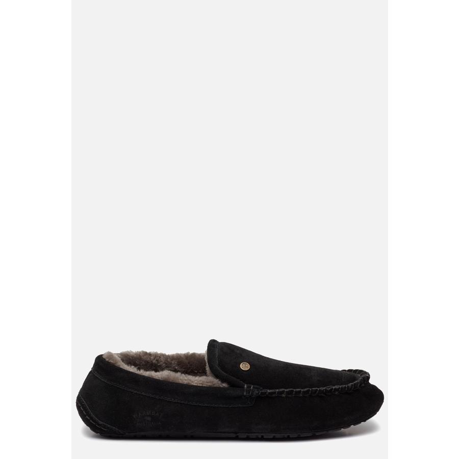 Warmbat Warmbat Pantoffels zwart Suede